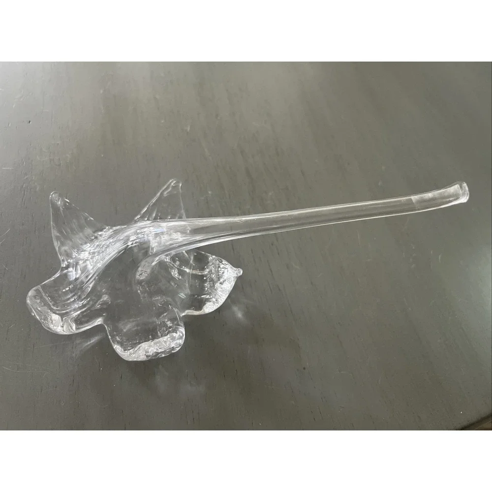 Flower Stem Bud Vase‎ Glass or Lily Paperweight, Elegant Vintage Centerpiece